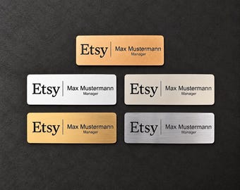 Crachá de identificação personalizado com íman | Gravação com nome e logótipo | Vários modelos disponíveis | SMAG®