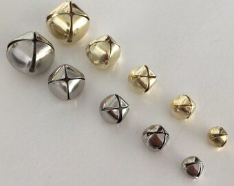 JINGLE BELLS LARGE 25mm Christmas Silver Gold Sleigh Metal Craft Cat Musical 1" JINGLE BELLS LARGE 25mm Christmas Silver Gold Sleigh Metal Craft Cat Musical 1"