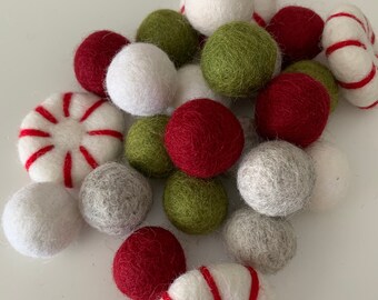 christmas wool balls