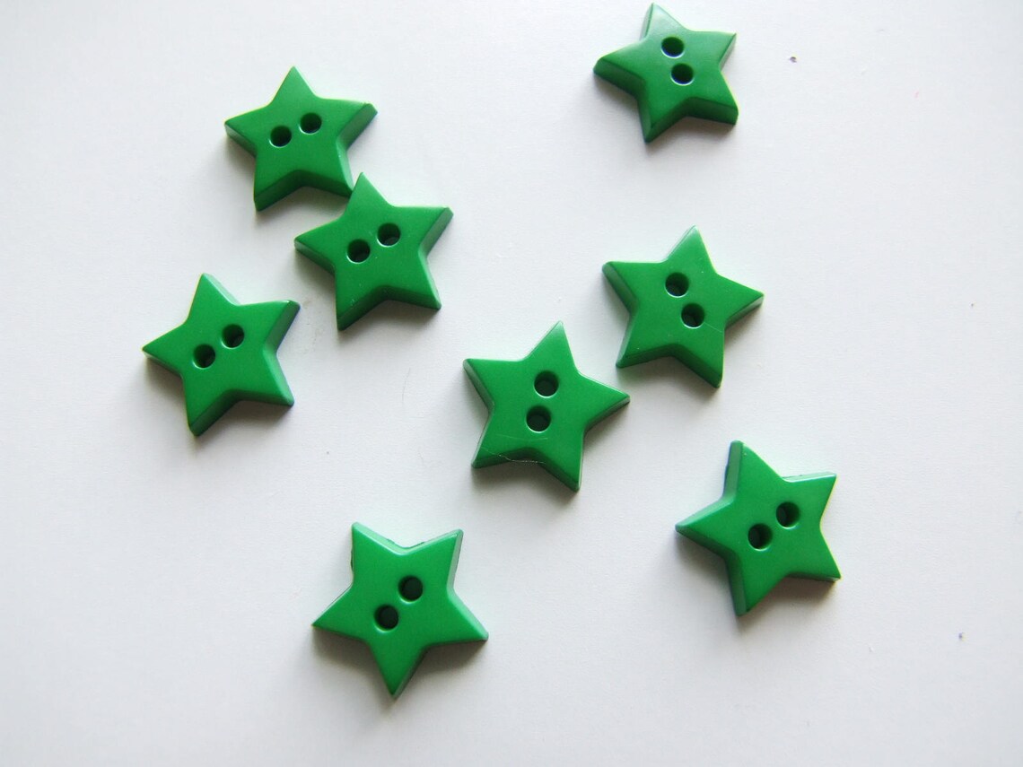 Mini Plastic Star Shaped 2 hole Buttons 13mm/17mm 10pack Etsy