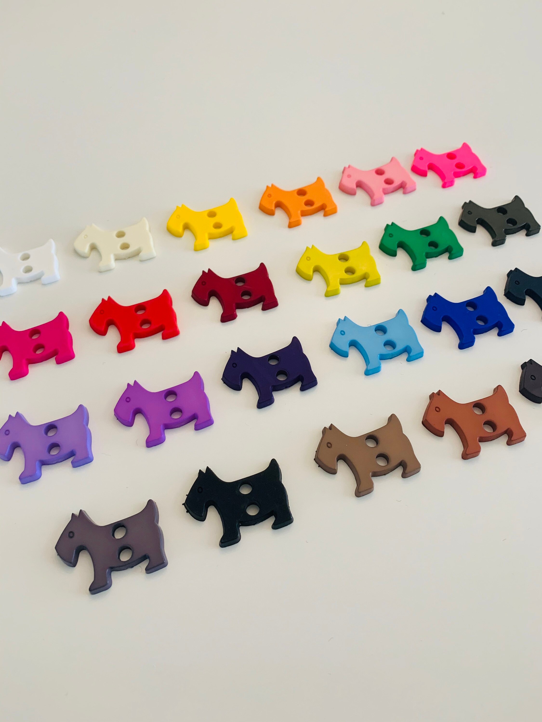 Dog Shaped Novelty Buttons 2pk Etsy