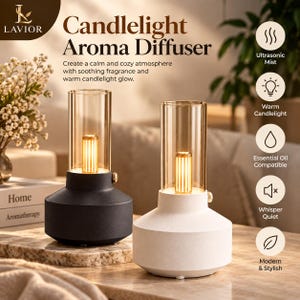 Difusor de aromas portátil para óleos essenciais, umidificador de ar para ambientes, decoração para quarto e escritório.