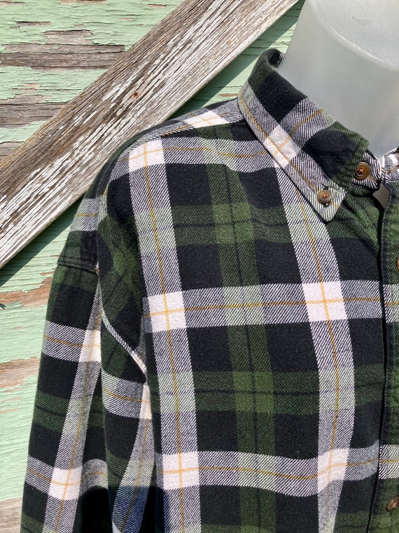 green lumberjack jacket