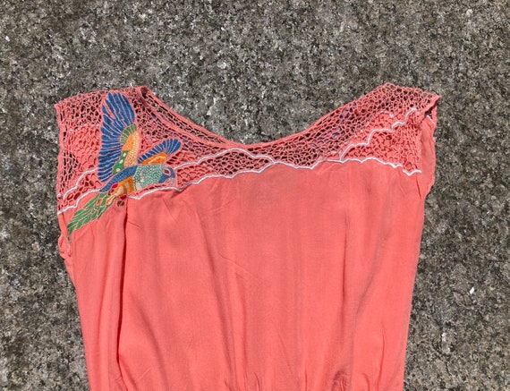 Vintage Pink Parrot Bay Trading Dress Tiki Sundre… - image 7