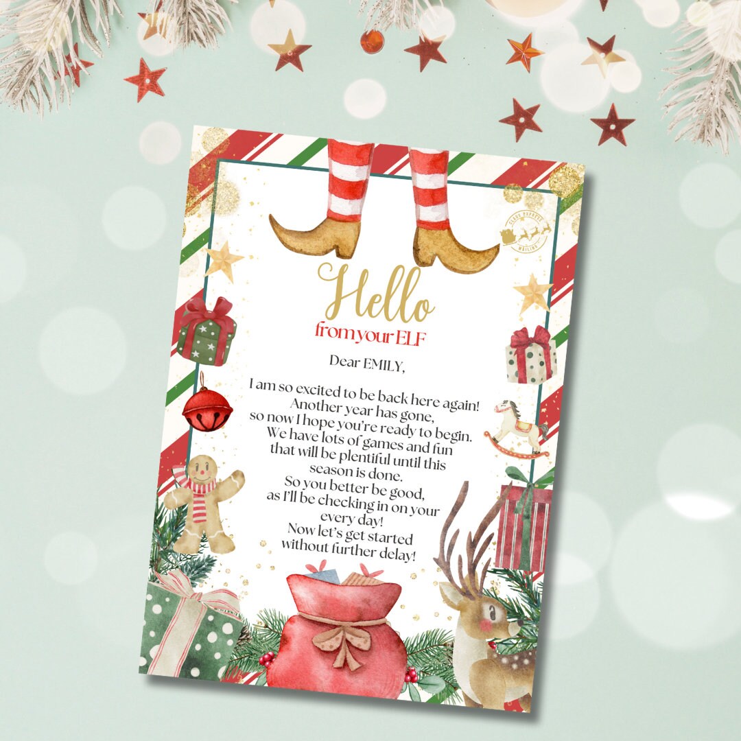 Elf Arrival Letter Printable, Elf is Back Letter, Christmas Elf ...