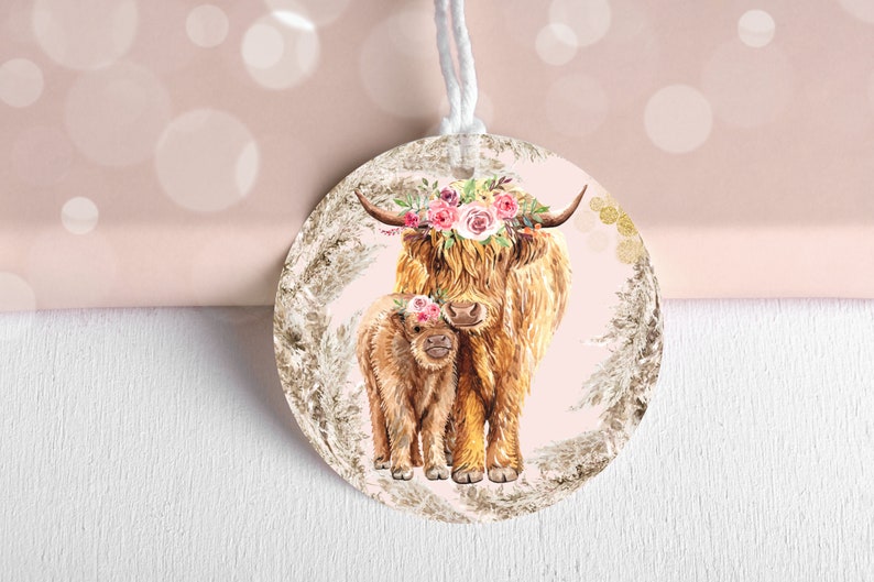 Holy Highland Cow Cupcake Toppers Farm Girl Favor Tags Baby Etsy