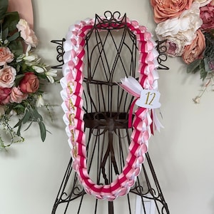 Lei. Satin Ribbon Lei. Graduation Lei. Graduation Sash. Satin Ribbon Sash. Bridal Shower. Baby Shower. Mom-to-be. Bride-to-be. Birthday