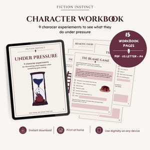 Character Development Workbook for Creative Writing | 9 Character Exercises | Fillable PDF