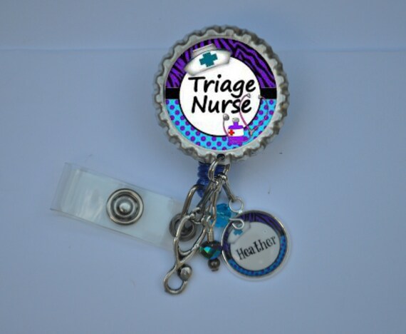 Personalized Triage Nurse Badge Reel You Choose Charm, Nurse Id, Id Tag  Retractable Id, Badge Holder, Badge Clip, Name Badge Holder 