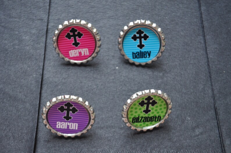 bible cover 4 Personalized Cross Zipper pull party favor Choose FINISHED or DIY Craft kit,Plain or GLITTER epoxy