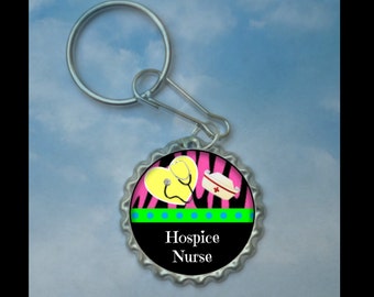 Hospice Nurse Keychain Working in Heaven's Waiting Room Nurse Keychain ...