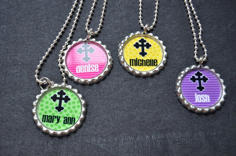 bible cover 4 Personalized Cross Zipper pull party favor Choose FINISHED or DIY Craft kit,Plain or GLITTER epoxy
