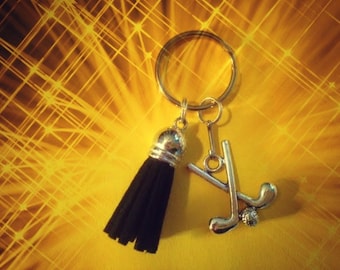 1 Golf Tassel keychain golf team christmas gift, golf team gift, golf team gifts, golf tournament medal high school varsity jv high school