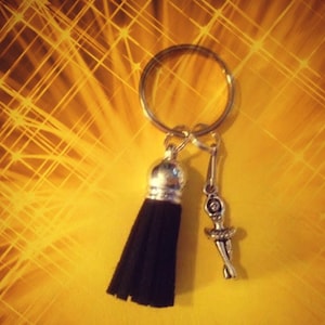 1 Dance Tassel Keychain ballet, dance class gift dance keyrings, dance gift dancer dancing recital dance teacher instructor dance gifts tap