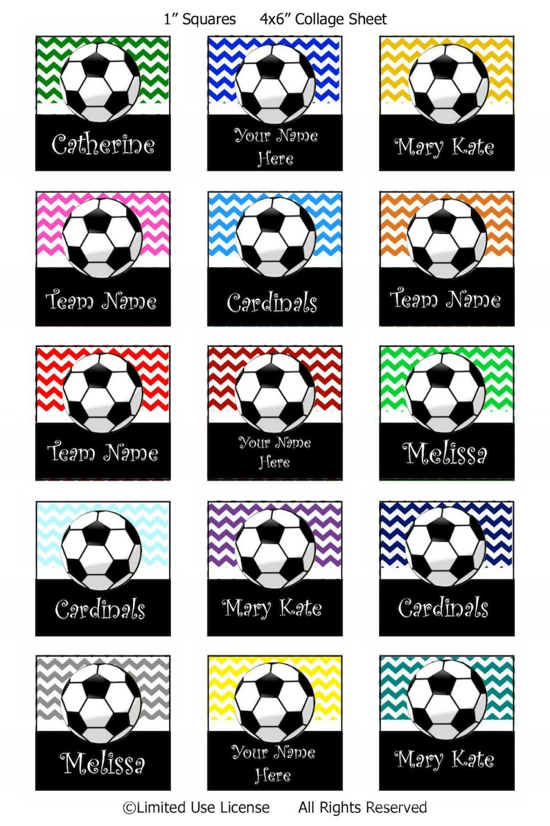 1 Personalized Turquoise Soccer Pendant Necklace 15 Color Choices soccer team soccer team gift middle school high school jv varsity gifts