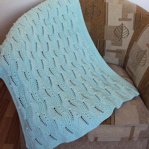 Manta de bebê tricotada à mão, xale de renda de algodão para bebê, acessório para fotos de recém-nascidos, manta de berço para presente de chá de bebê, manta de berço de algodão, Lace For You