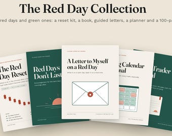 The Red Day Collection Bundle | 5 Trading Journals & Planners (Digital Download)