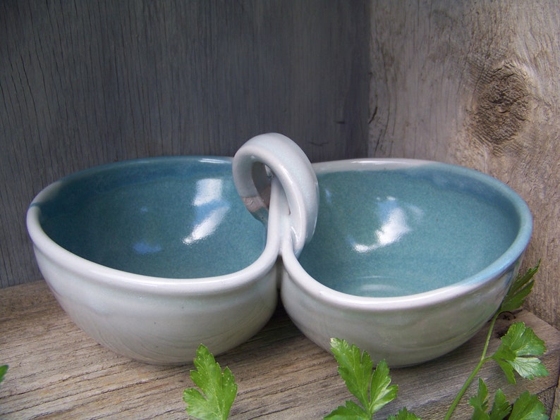 Handmade Pottery Bowl Double serving bowls Etsy