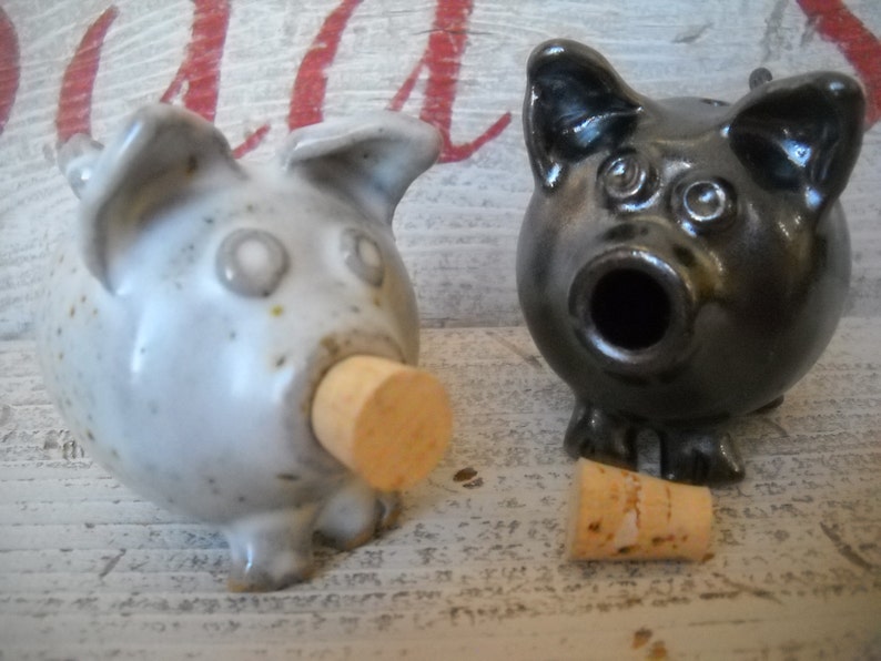 Salt Cellar Salt Pig Salt and Pepper pair