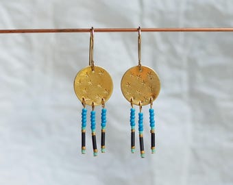 Celestial Map Golden Earrings