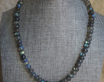 Aurora Borealis Necklace with Shimmery Labradorite