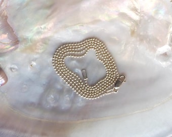Solid Sterling Silver 1.25mm Wide Ball Chain Necklace with 18" Lobster Clasp