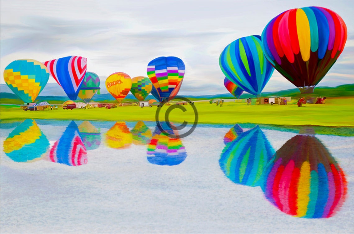Dansville Hot Air Balloon Festival Giclee Canvas Print Etsy