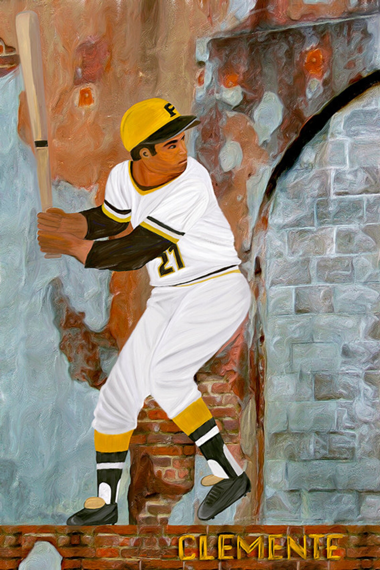 Roberto Clemente Hitting Stance Canvas Print Fine Art Wall Art | Etsy