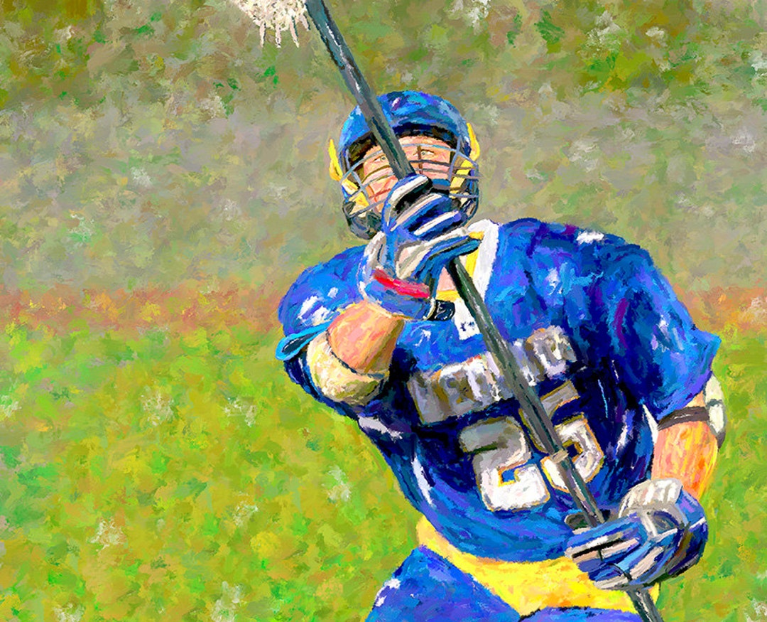 Lacrosse Art Print Canvas Fine Art Sports Print Wall Art Home Etsy