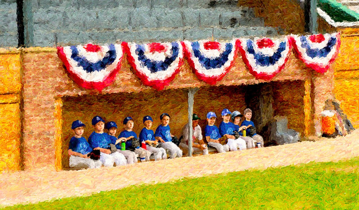 Cooperstown Doubleday Field Little League Baseball Canvas Fine Etsy