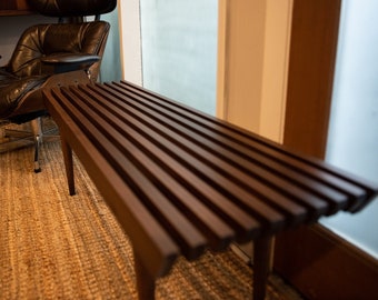 Mid Century Slat Coffee Table : Mid Century Modern Slatted Extending Bench Coffee Table Picked Vintage / This piece is a timeless classic with all the functionality we have come to expect from danish modern design.