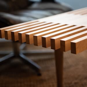 3660 Maple Two thirds open slat bench or table image 6