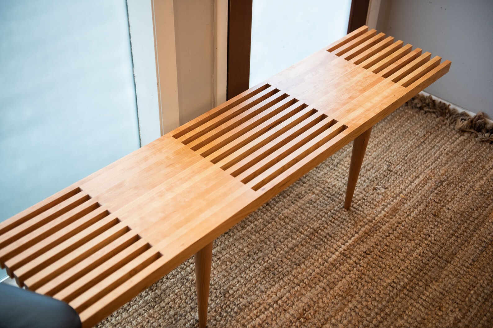 Mid Century Modern Cherry Split Slat Bench or Coffee Table - Etsy