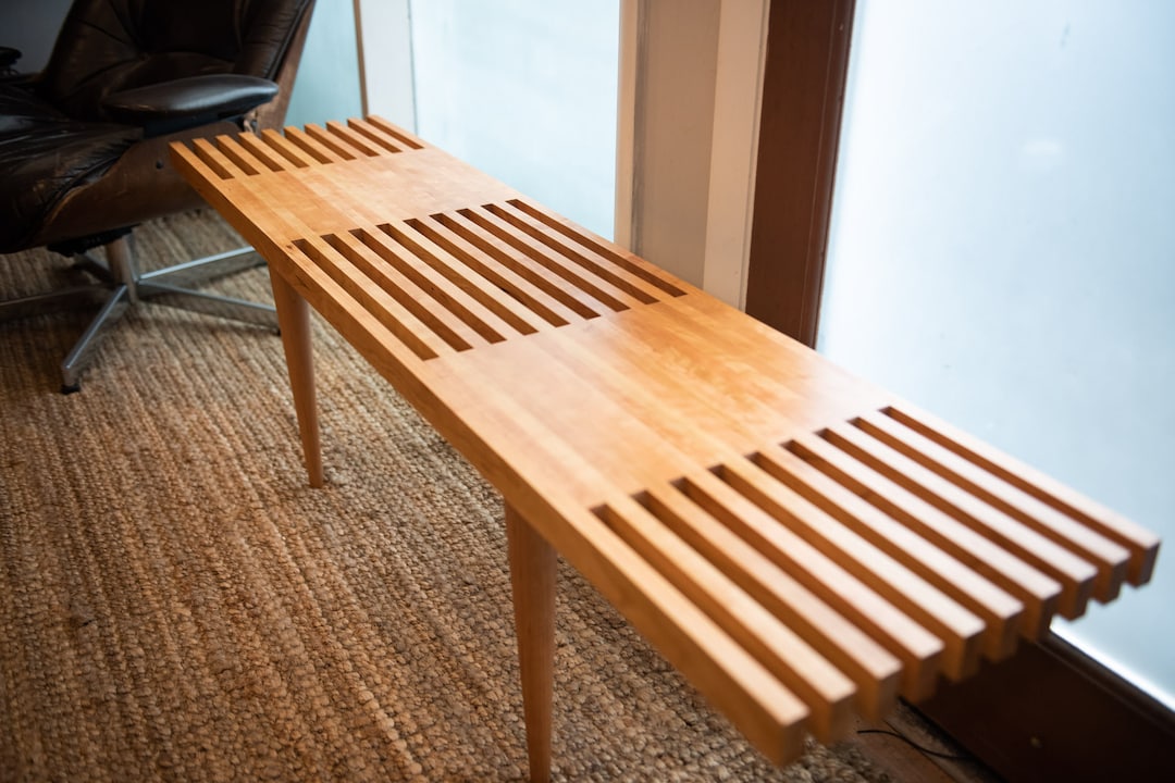 Mid Century Modern Cherry Split Slat Bench or Coffee Table - Etsy