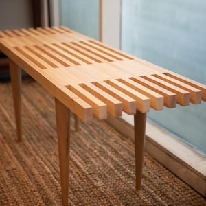 3660 Maple Two thirds open slat bench or table image 2