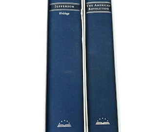 2 Książki Biblioteki Amerykańskiej Jefferson Writings American Revolution Slipcase Blue
