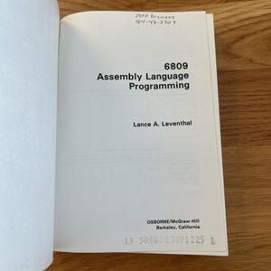 6809 Assembly Language Programming Leventhal Color Computer 1981 VTG Retro image 11