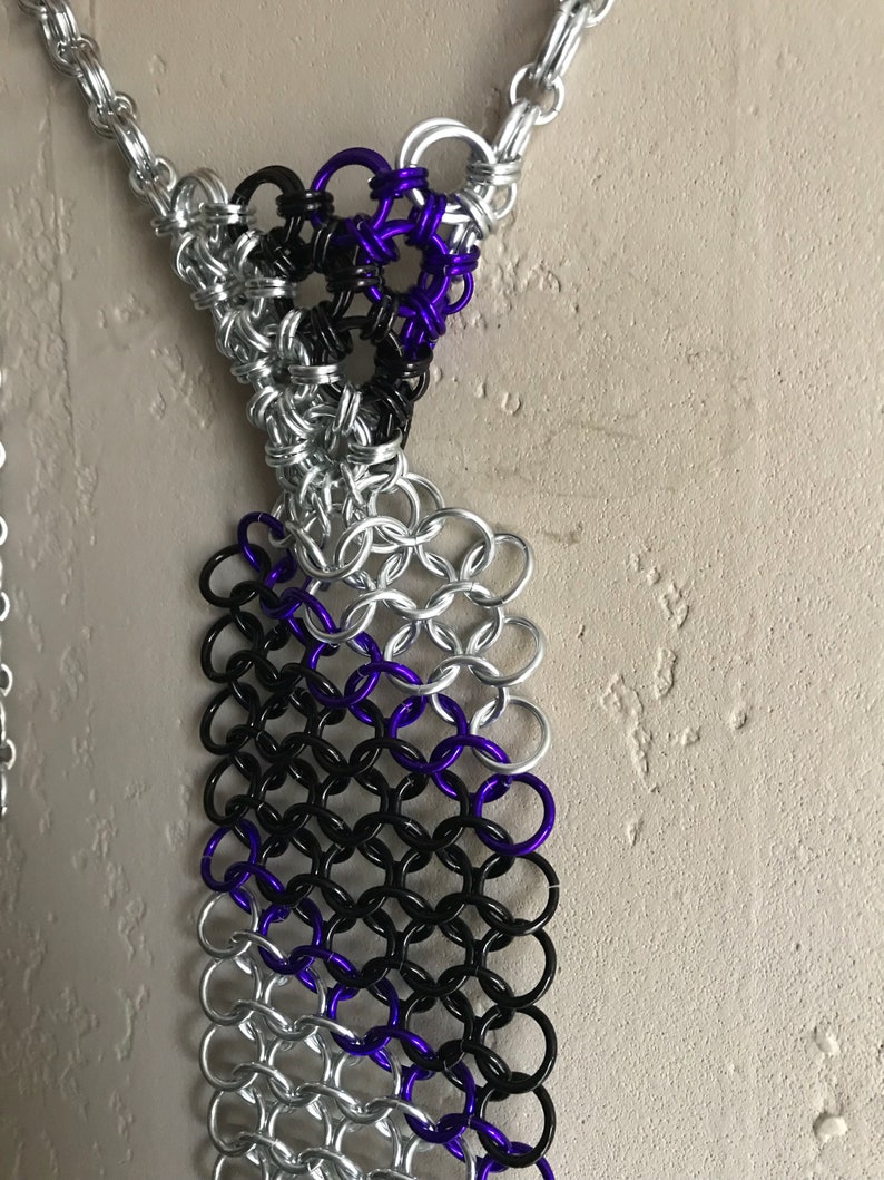 Chainmaille Necktie/ Chain Mail Tie European 4 in 1 weave | Etsy