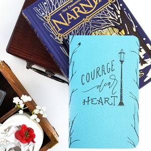 Courage Dear Heart Journal — Hand Lettered 80-page Notebook // Undated Blank Planner // 2024 Planner — Aslan, Narnia, CS Lewis