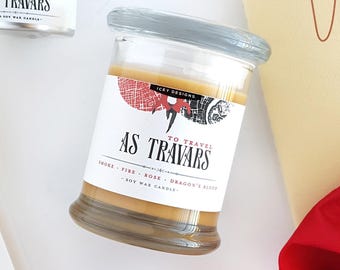 As Travars // A Darker Shade of Magic 8oz Jar Candle — Scented Soy Candle