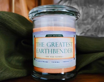 The Greatest Earthbender // Toph Beifong // The Last Airbender 8oz Jar Scented Soy Candle