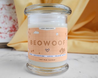 Custom Pet Candle // Cute 8oz Jar Scented Soy Candle