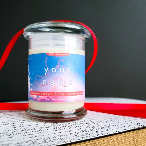 Your Name // Mitsuha and Taki Anime 8oz Jar Scented Soy Candle
