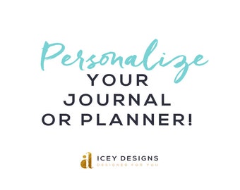 Personalized Planner or Journal — Add-on Listing