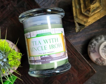 Tea with Uncle Iroh // Bougie de soja parfumée Last Airbender en pot de 8 oz