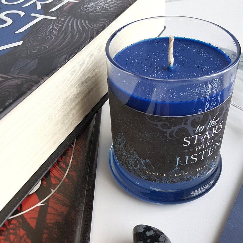 Velaris Candle \u2014 8oz Jar To The Stars Who Listen A Court of Mist and Fury Rhysand Candle The Night Court Scented Soy Candle