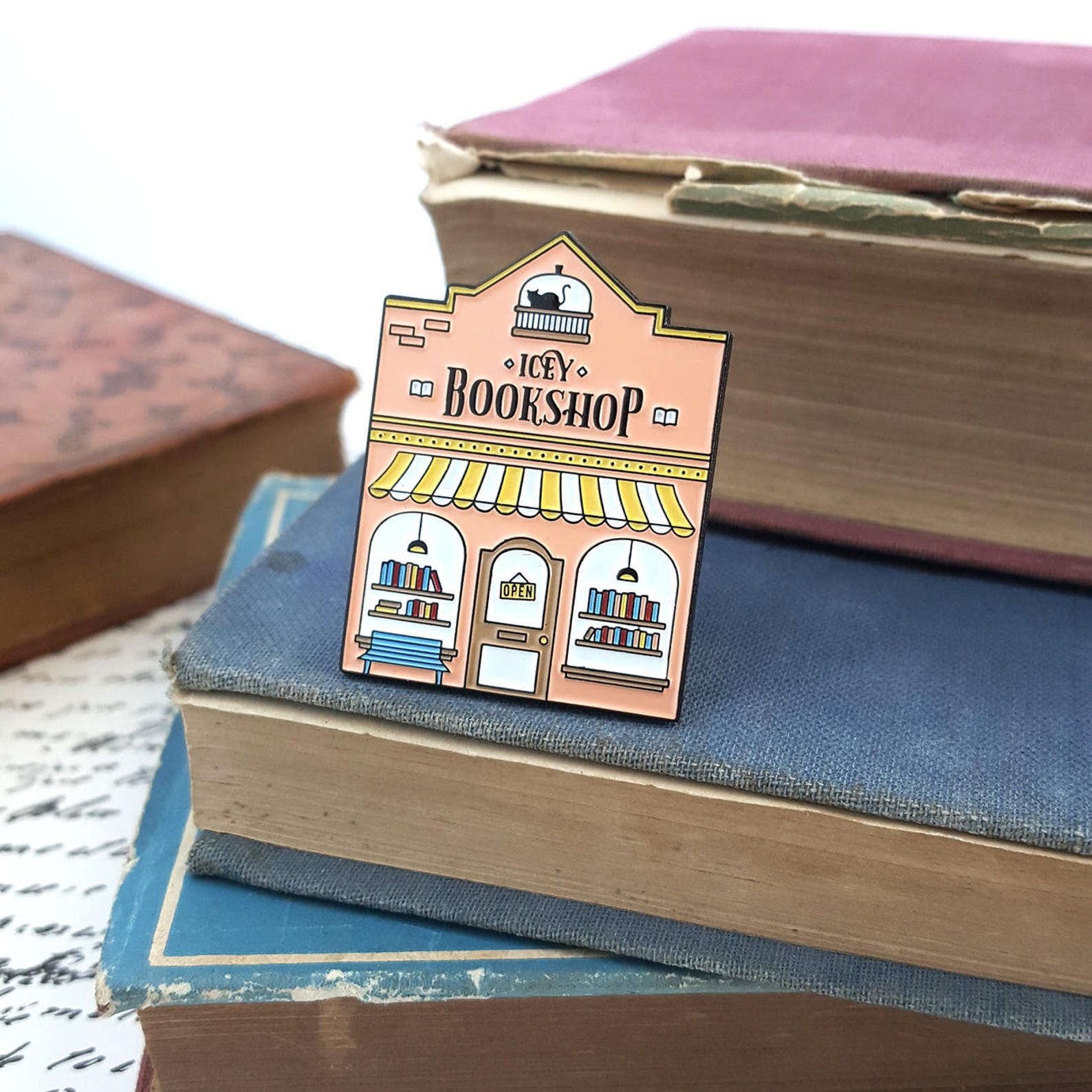 The Icey Bookish Enamel Pin Etsy