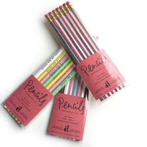 Sweet Sentiments Pencils Set of 7 Pencils Hello Sunshine, Be Bright, Seize the Day, Inspirational Gift, Stationery Gift, Gifts Under 15 image 3