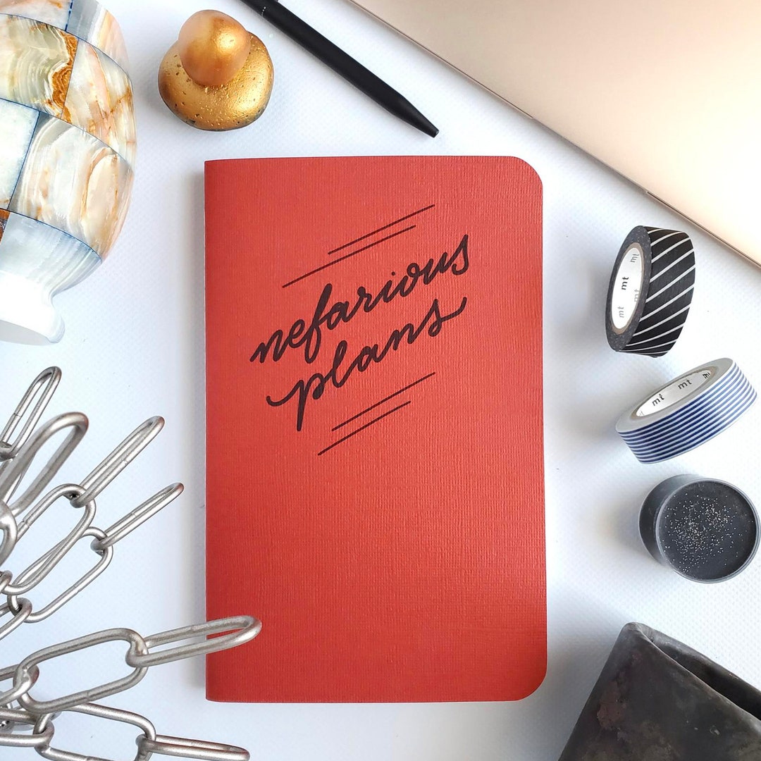 2025 Nefarious Plans // Hand Lettered Yearly Planner // Undated Planner // Journal soft Cover 5