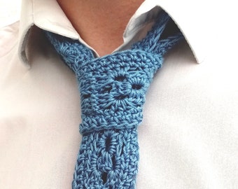 Crochet Tie Pattern pdf STEEL TIE granny square tie